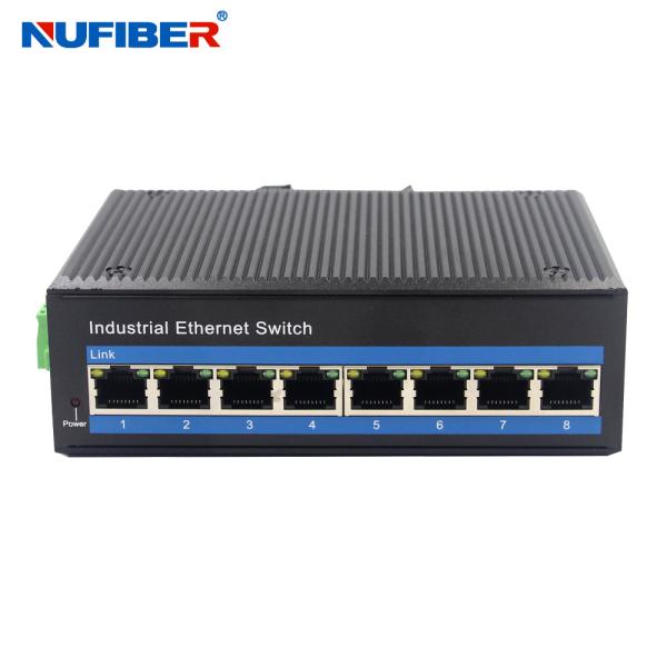 Quality 10/100M Industrial Ethernet switch 8 Rj45 UTP port with Din-rail wall mount for sale