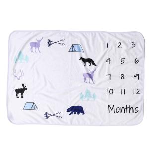 China 250 GSM Baby Monthly Milestone Blanket Fade less Machine Washable on sale