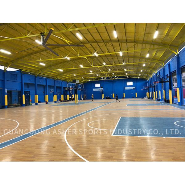 Shock Absorbing PVC Sports Flooring Interlocking Non toxic Tiles Type