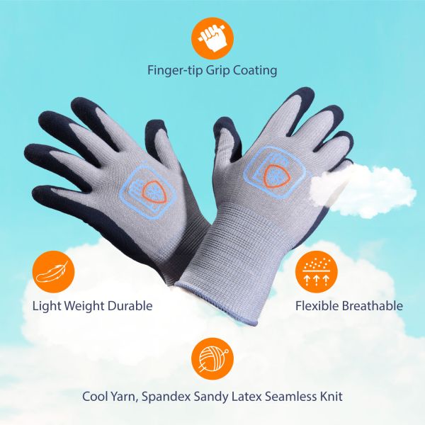 Non Slip Power Grip 7'' Safety Working Gloves 8in Latex Coated Gloves