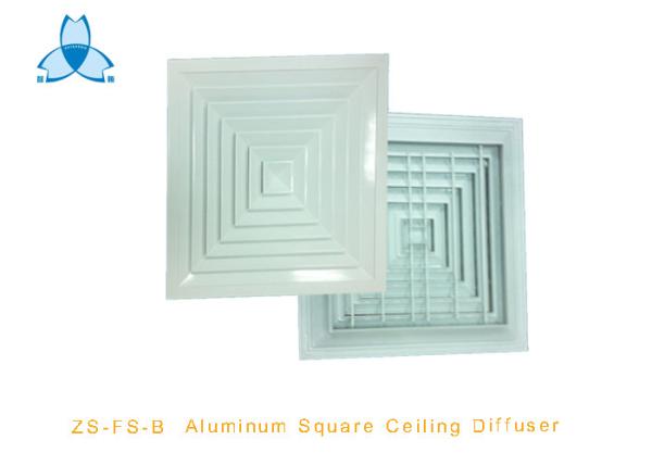 Quality 4 Way Ceiling Air Diffuser With Damper , Powder Coated Surface Finish for sale