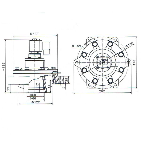 AC220V DC 24V 2" Inch DN50 DMF-Y-50S Electromagnetic Pulse Control Valve For Dust Collector