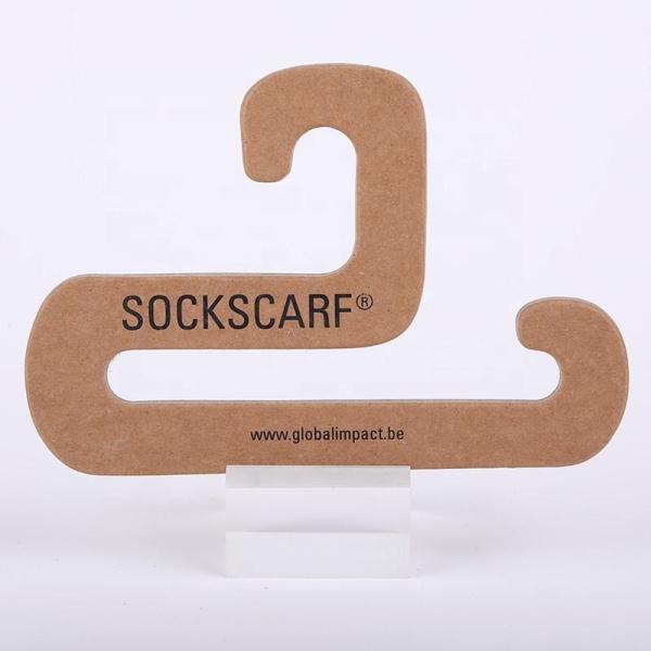 Quality Custom Cardboard Hangers Socks Packaging 1.5mm Cardboard Clothes Hangers for sale