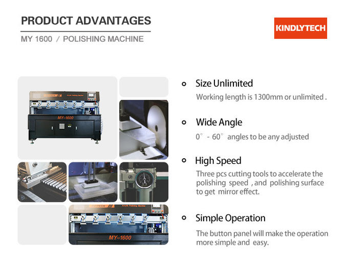 ISO9001 9000rpm Diamond Edge Polishing Machine For Plexiglass