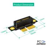 Reverse 90 Degree PCI-E 3.0 1X Slot To PCIe X1 Adapter Riser Card For 1U Server