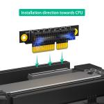 Reverse 90 Degree PCI-E 3.0 4X Slot To X4 Adapter Riser Card For 1U Server Case