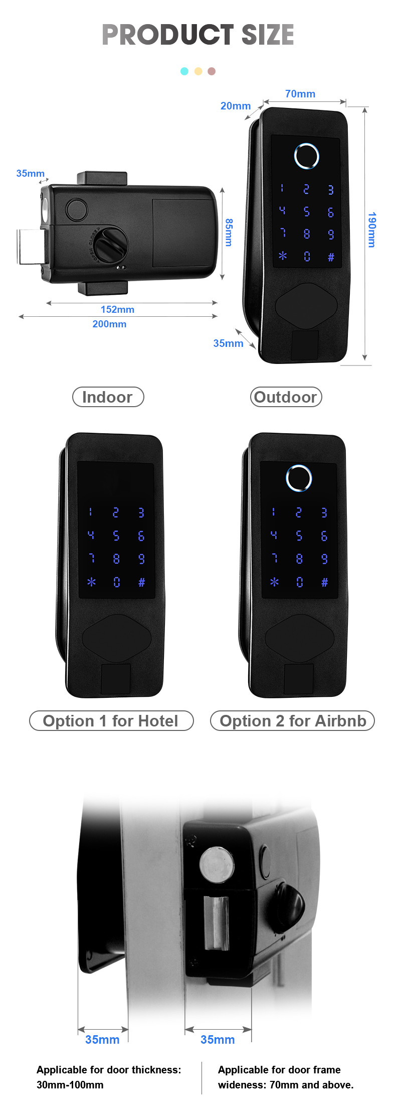Wifi Fingerprint Card Latch Hotel Rfid Bluetooth Gate Locks
