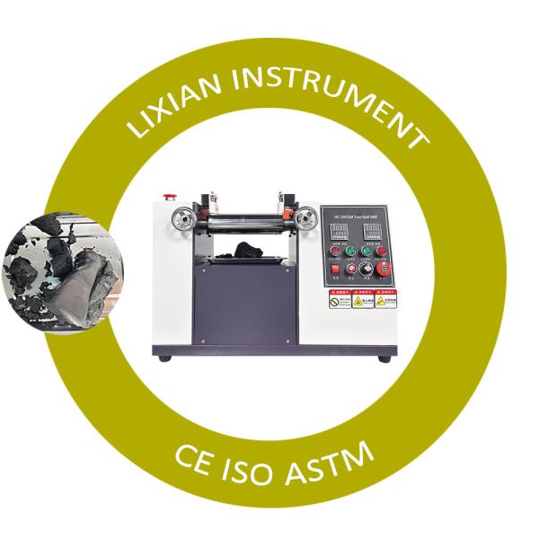 Open Two Roll Rubber Mixing Mill Desktop Type 0.3kg Mixing Capacity SUS304