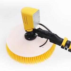 China 7.5 Meters Extendable Aluminum Pole Single Head Rotary Brush Solar Panel Cleaning Brush with Motor on sale