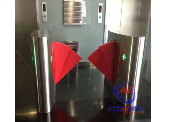 Quality 90CM width Sliding Card Double Wing access control barriers with automatic sensor for sale