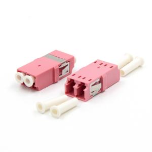 Buy cheap LC Upc To LC Upc Duplex Om4 Fiber Optic Adapter With Flange For FTTH Communication product
