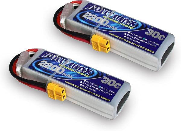 3S LiPo Battery 2200mAh 11.1V 30C Soft Case Battery with XT60 Plug for RC