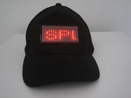 Quality Red color multi language Scrolling LED Message sign Cap for sale