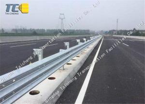 Buy cheap Impact Resistance W Beam Crash Barrier , Wave Steel Traffic Guard Rails product