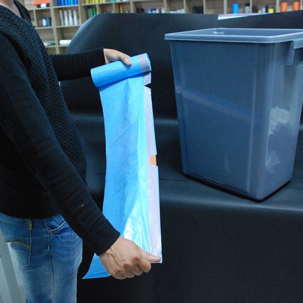 Transparent Color Garbage Bags Drawstring Customized For Kitchen Bedroom And Toilet