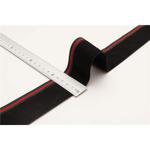 Custom Logo Polyester Rubber Band for Shoes Underwear Garment Jacquard Elastic Band