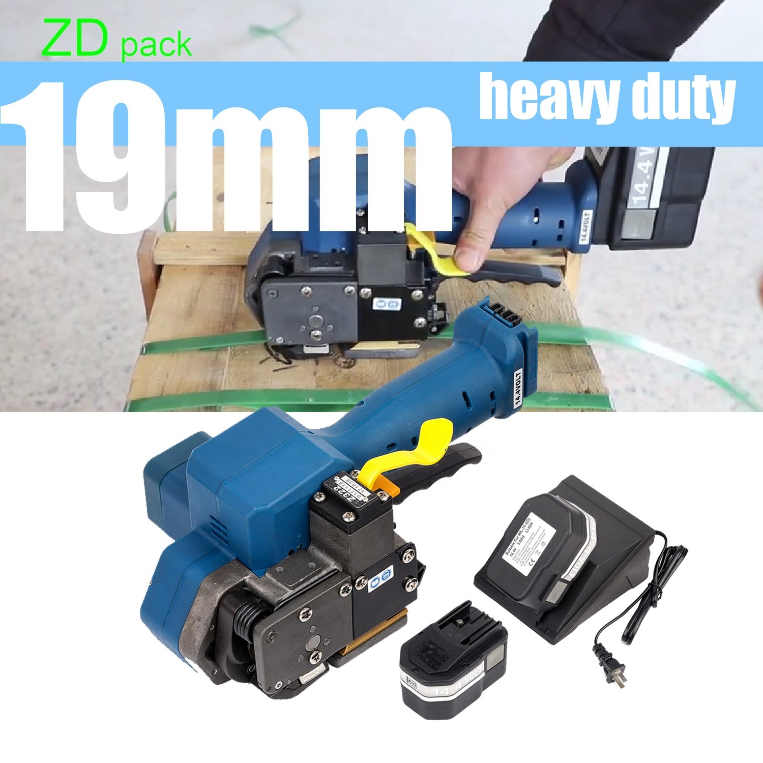 Battery Powered Plastic Strapping Tool For Packaging And Sealing Portable And