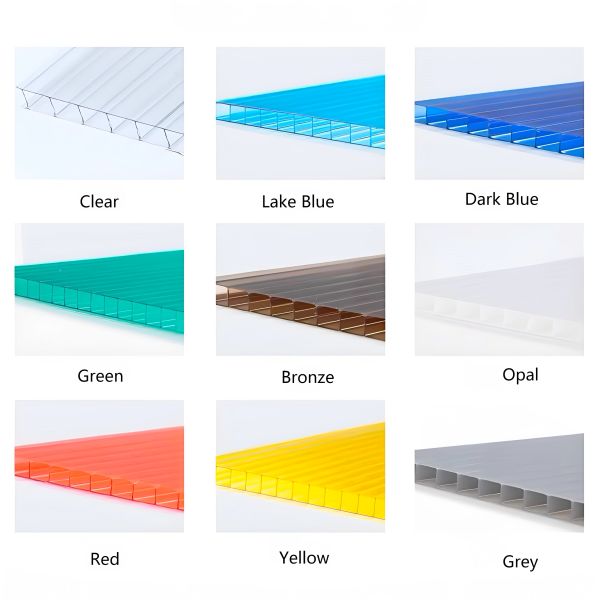 Weather Resistant Impact Resistant Yellow 4mm PC Hollow Sheet High Performance Material For Construction Industrial