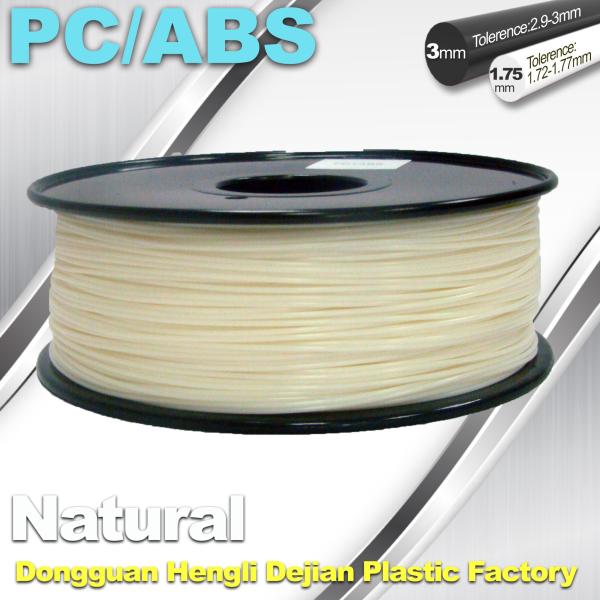 Quality High Hardness Flexible 3d Filament PC / ABS Filament 3mm 1.75mm Filament for sale