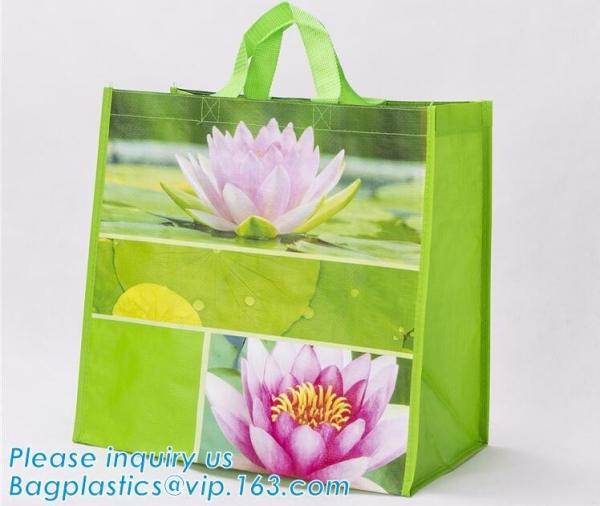 Quality recycled pp woven laminated shopping bags glossy pp woven bags for advertising,ecofriendly pp lamination non woven shopp for sale