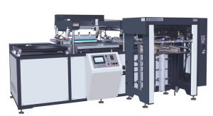 Buy cheap 380V Flatbed Automatic Screen Printing Machine With 900mm Stack Height product