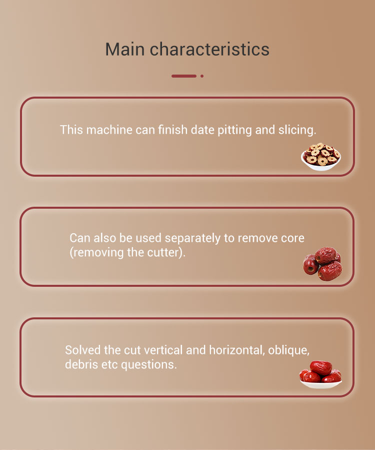 Red Dates Processing Machine Jujube Stone Removing And Slicing All-In-One Dates Cutting Machine