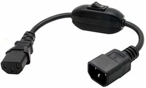 China Eonvic PDU UPS Power Cord Cable , IEC 320 C14 to C13 with On / Off Switch 30cm on sale