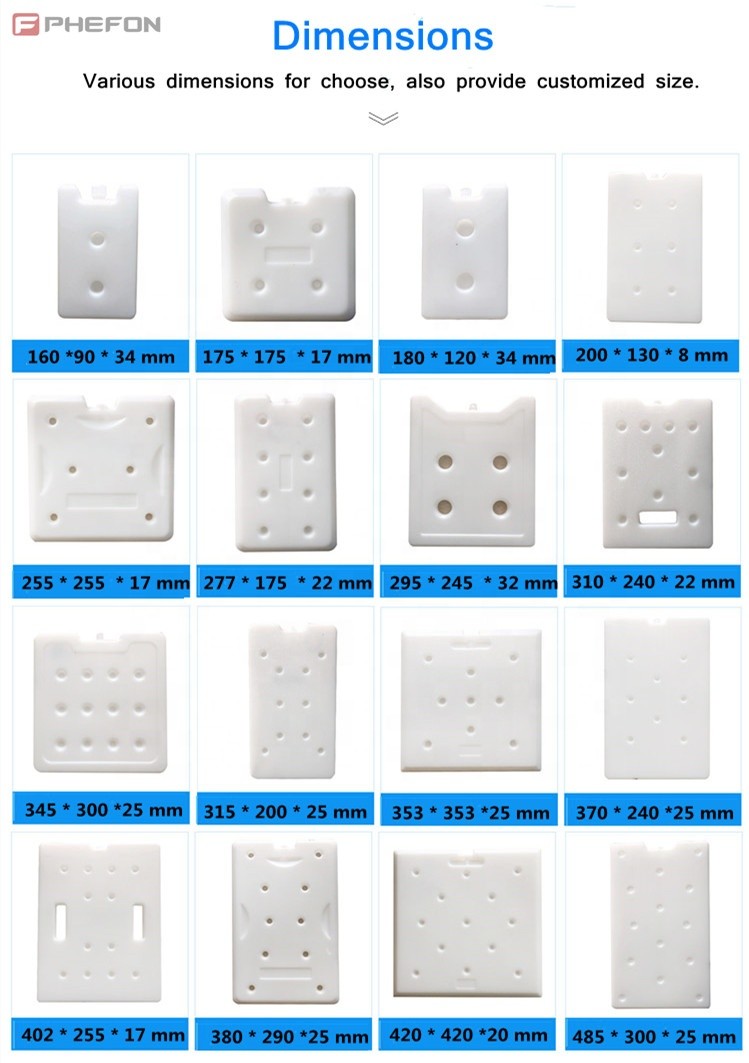 Control Temperature Phase Change Materials PCM Ice Pack Freezer For Medical