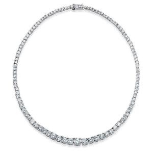 Iced Out Tennis Chain White Mix CZ Pong Setting Ice Necklace For Hip Hop Lovers
