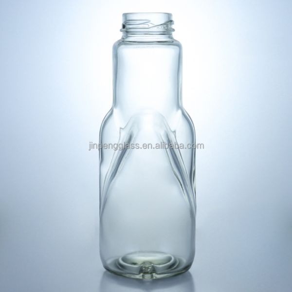 Glass Products Decal Glass Jars for Buffalo Milk Drinks and Spice Vanilla Flavoring