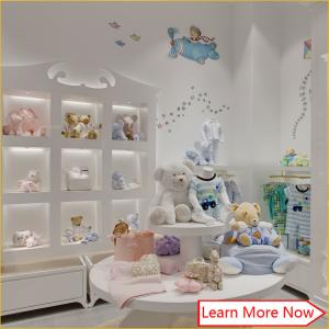 Buy cheap High end fashion wooden white painting kids clothing stores baby girl clothes product