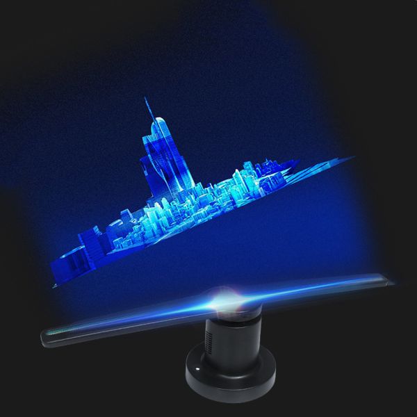 Small Led Hologram Fan , 50cm 3d Hologram Fan Wifi Version For Indoor