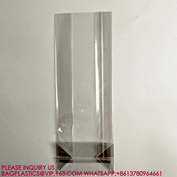 Side Gusset With Bottomo OPP Bag Square Bottom Cellophane Flat Plastic Bag For Bread