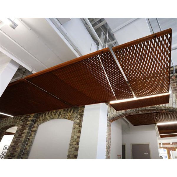 Yellow Architectural Expandable Metal Lath Panels Room Divider