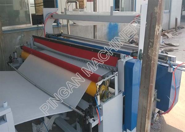 Semi automatic tissue paper rolls rewinding machine efficient with embassing
