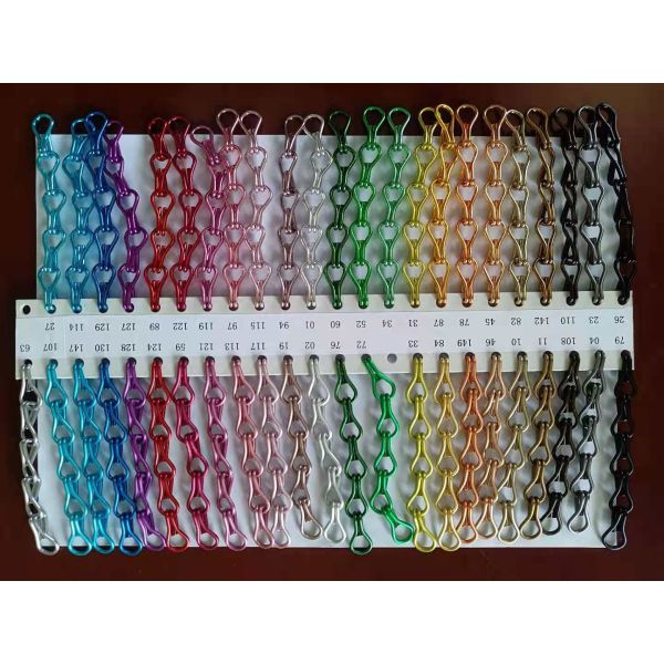 Door Decorative Chain Link Curtain Aluminum Insect & Fly Screen 1.9 Mm Wire