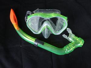 Buy cheap Underwater anti fog large barrel snorkel mask glasses with double feather PVC skirt product