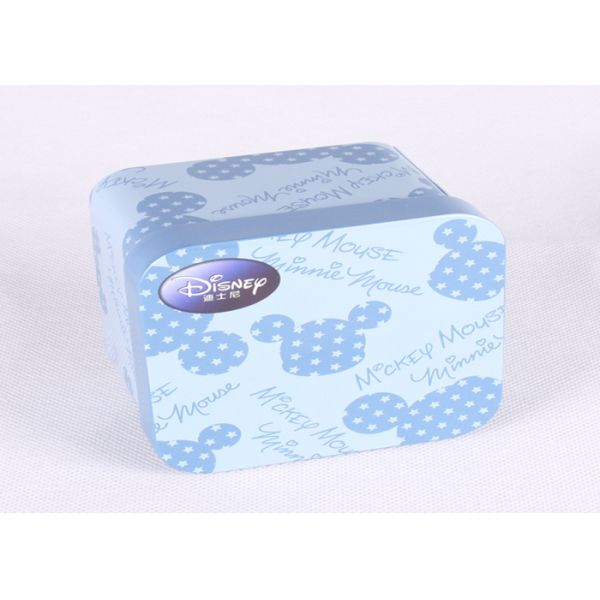 Metal Tinplate Type Candy Packaging Container Box Custom Logo Printed On Top