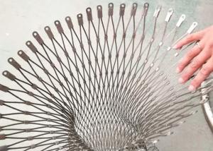 China Ferruled Heavy Duty Rope Net Fence 2.0mm Wire Metal Netting Mesh on sale