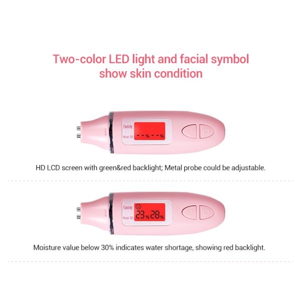Handheld Digital Skin Analyzer , Mini Rapid Face Moisture Meter ABS Material