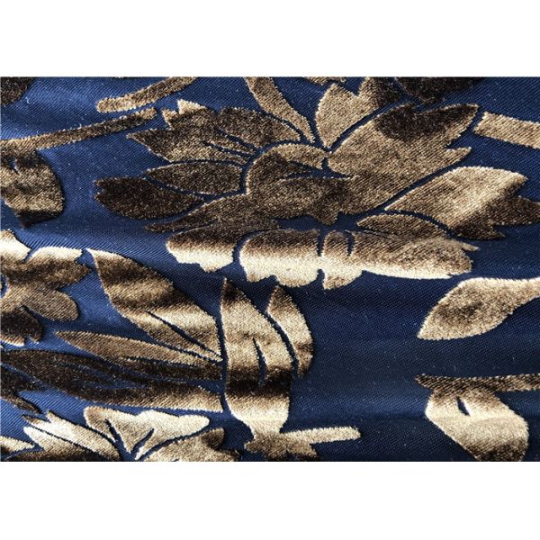 Plain Dyed Burnout Spandex Velvet Fabric For Dress Flame Retardant