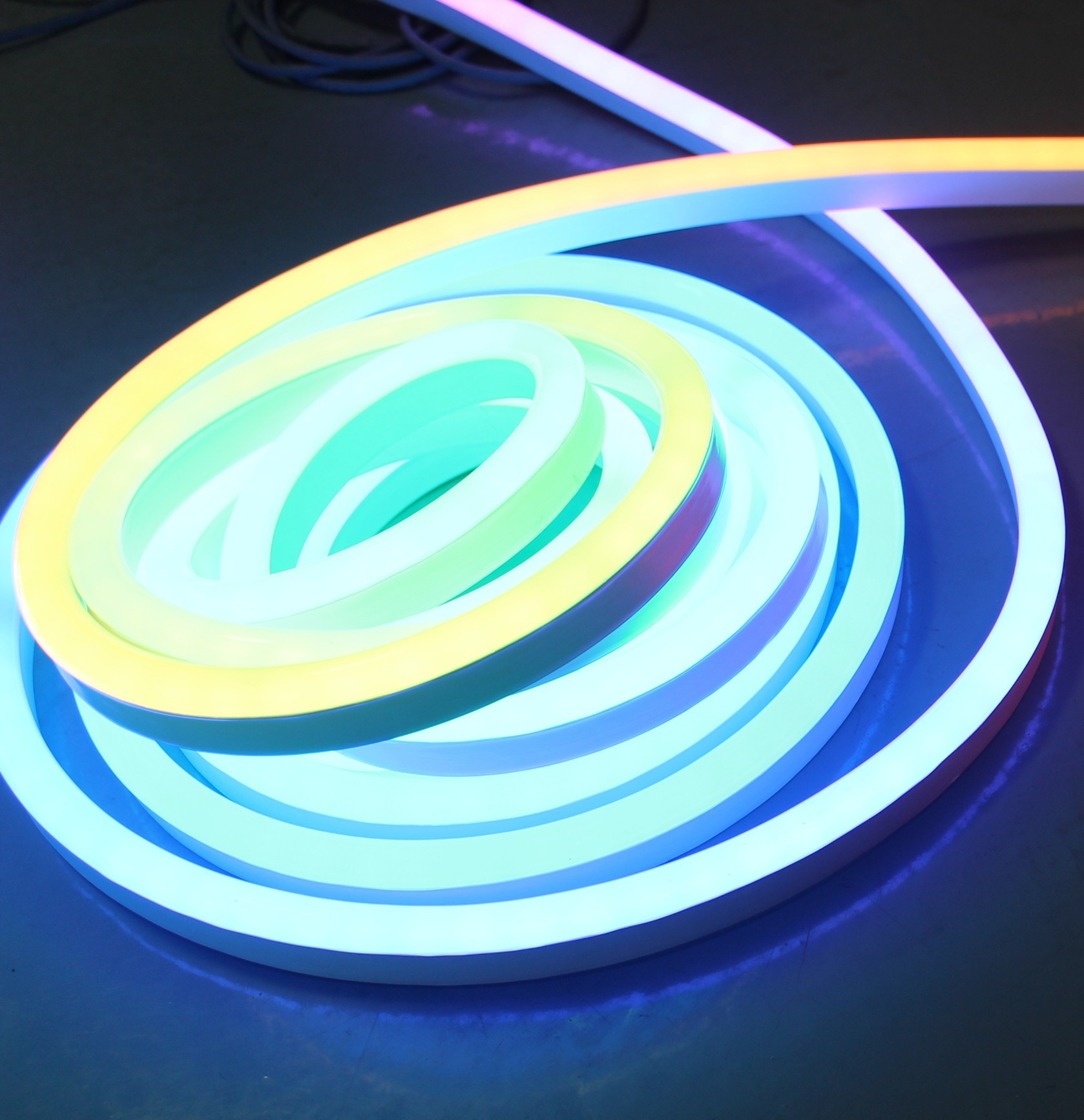 Dynamic led light neon replacement with DMX control in stock pixel tube flexible strip
