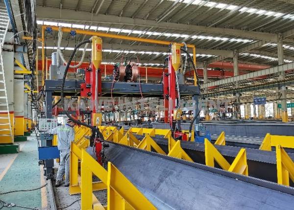 Quality 7.5m/Min 20T H Beam Automatic Welding Machine Steel Moving Auxiliary Machine for sale