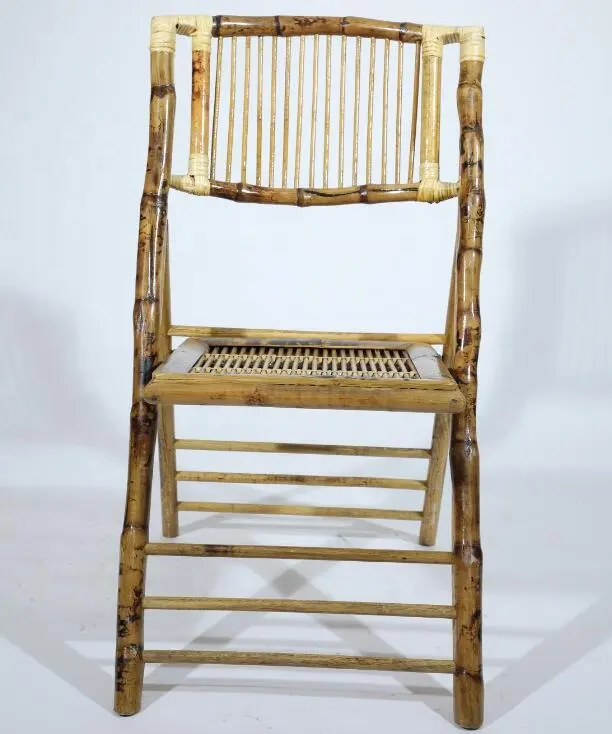 Modern Design Style Wood Rustic Bamboo Folding Outdoor Dining Chair for Event Party Furniture Wedding