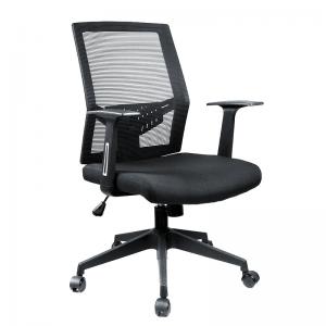 China High Back Black Mesh Office Chair / Ergonomic Swivel Chair With Headrest on sale