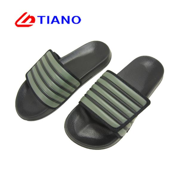 Quality Stripes Style Soft Velcro Footbed Summer Slipper Shoes for sale