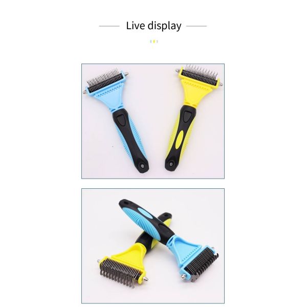 Pet Double-sided Stainless Steel Knot Brush For Dogs And Cats Skin-friendly Hair Remover Comb