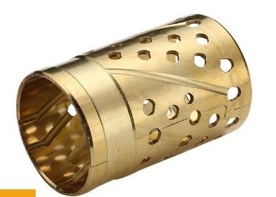 Quality High Load Capacity CuZn32 Bronze Sleeve Bushings With Lubricating for sale