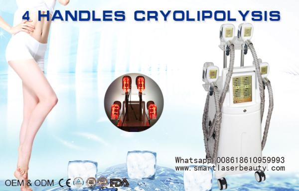 Quality Cryolipolysis Slimming Machine With 4 Handles Working Together / Zeltiq Coolsculpting for sale