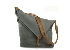 China Custom Canvas Bag High Quality Gray Mens Canvas Messenger Bag on sale